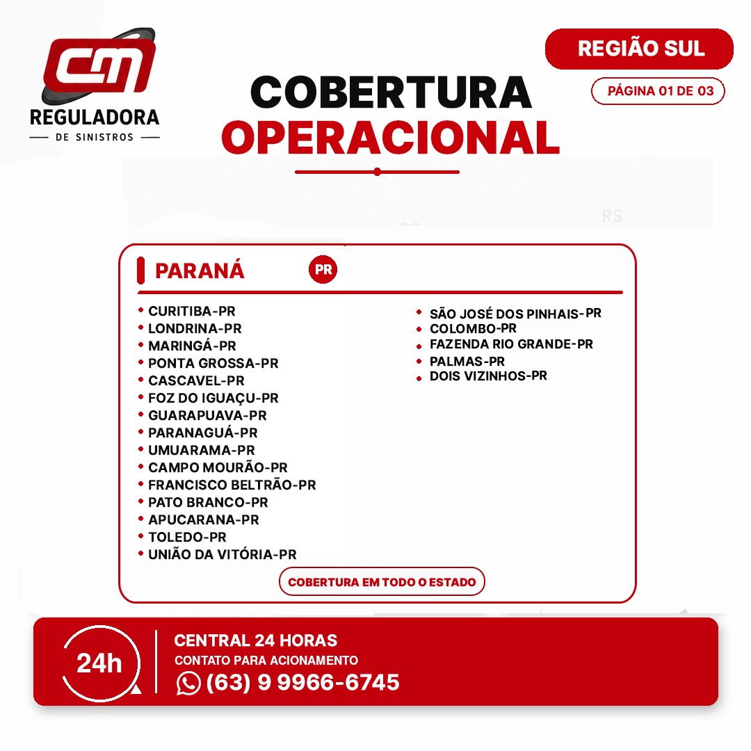Cobertura Operacional - Região Sul - Página 1 de 3 - Paraná